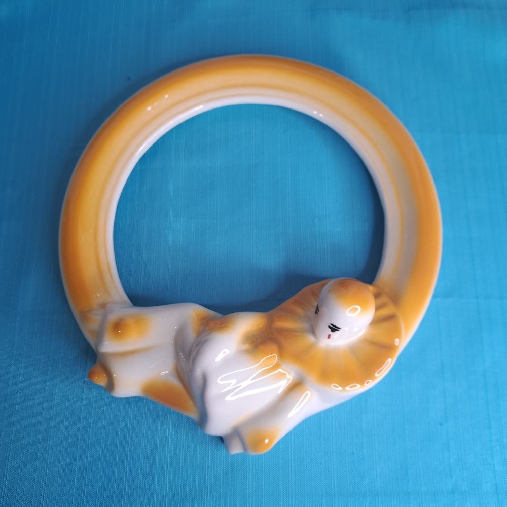 Vintage Ceramic Figurine Wall Art
